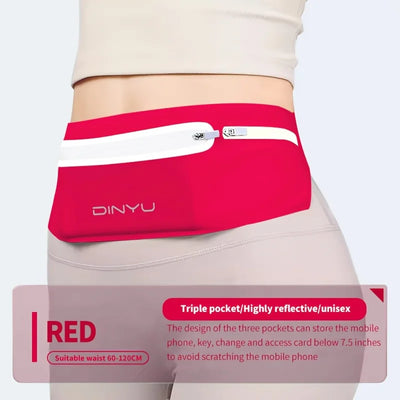 The running pouch is suitable for both men and women  it features a lightweight see-through phone pocket with three compartments