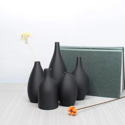 A Set of 5 Small Vases, Modern Home Décor Ornaments, Living Room Desktop Study Décor, Aesthetic Roomopaor, Home Décor