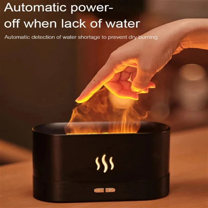 Kinscoter Aroma Diffuser Air Humidifier Ultrasonic Cool Mist Maker Fogger Led Essential Oil Flame Lamp Difusor