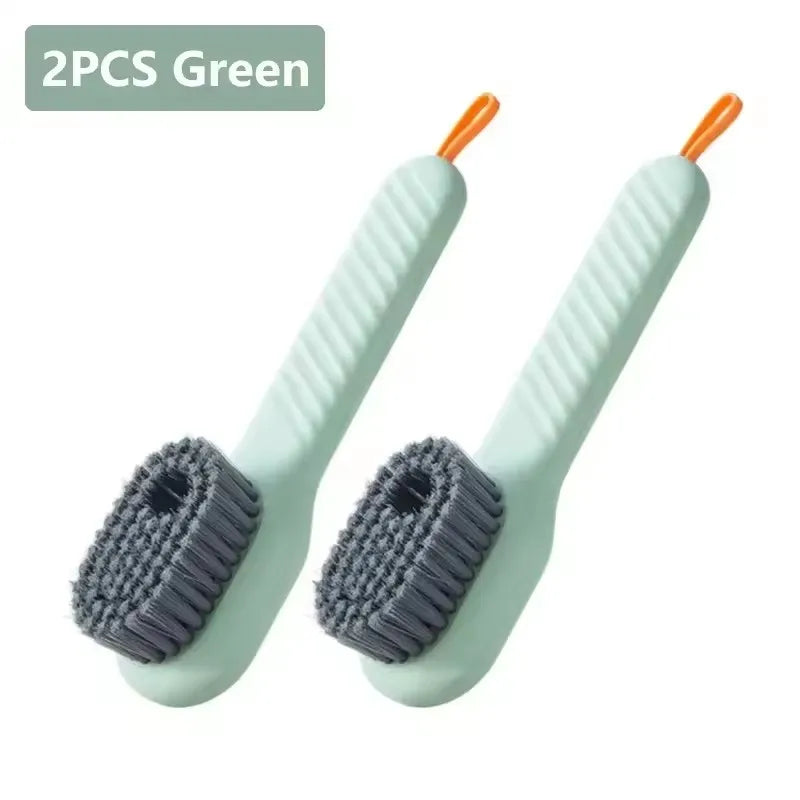 1/2Pcs Multifunction Cleaning Shoe Brush Soft Automatic Liquid Shoe Brush Long Handle Clothes Soap Brush with Hook Clean Tool