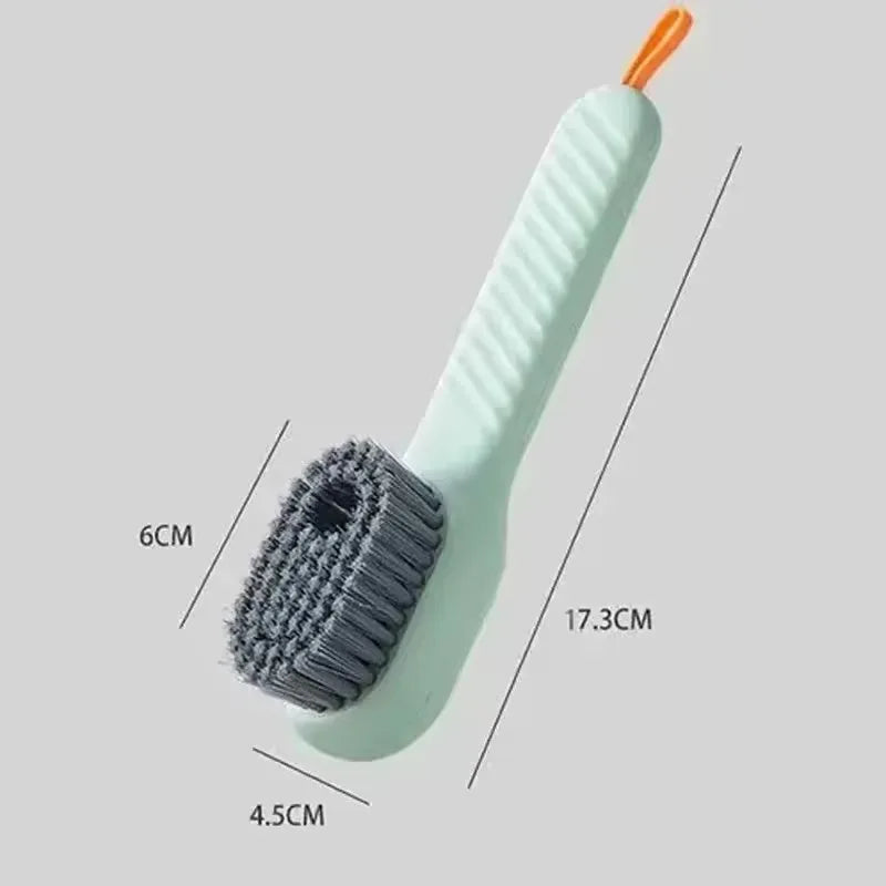1/2Pcs Multifunction Cleaning Shoe Brush Soft Automatic Liquid Shoe Brush Long Handle Clothes Soap Brush with Hook Clean Tool