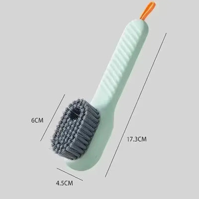 1/2Pcs Multifunction Cleaning Shoe Brush Soft Automatic Liquid Shoe Brush Long Handle Clothes Soap Brush with Hook Clean Tool