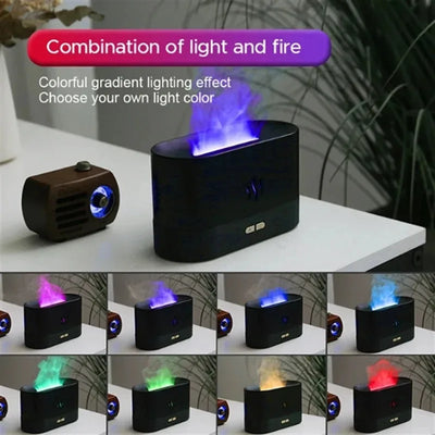 Kinscoter Aroma Diffuser Air Humidifier Ultrasonic Cool Mist Maker Fogger Led Essential Oil Flame Lamp Difusor