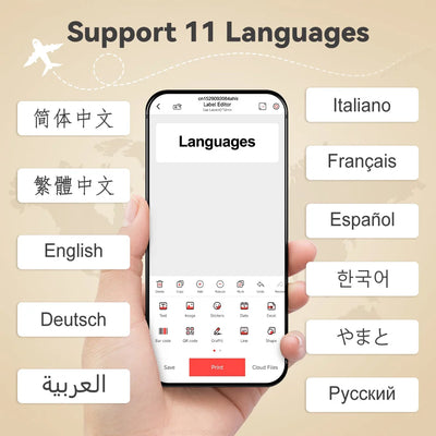 Portable Mini Printer Marklife P12 Thermal Printer Adhesive Sticker Labeling Machine P12 Label Maker or 1PK Continues Label Tape