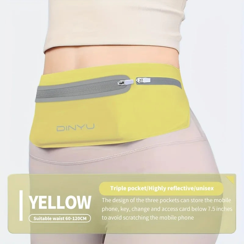 The running pouch is suitable for both men and women  it features a lightweight see-through phone pocket with three compartments